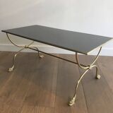 Brass coffee table. Maison Jansen.