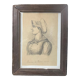 Pencil drawing of a Norman woman by Alexandre René Veron