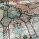 Afghan rug in pastel colors