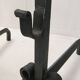 Old cast iron bowl Landier firewood fireplace accessory