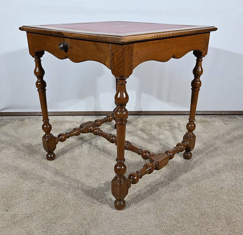 Small Solid Walnut Table, Louis XIII / Louis XIV style – Early 19th century