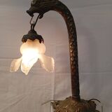1930s bronze naga lamp