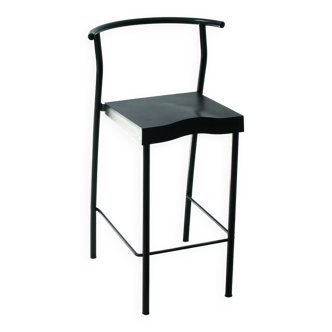 Tabouret de bar noir HI-GLOB de Starck pour Kartell