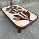 Roger Capron, vintage coffee table with ceramic top, design furniture.