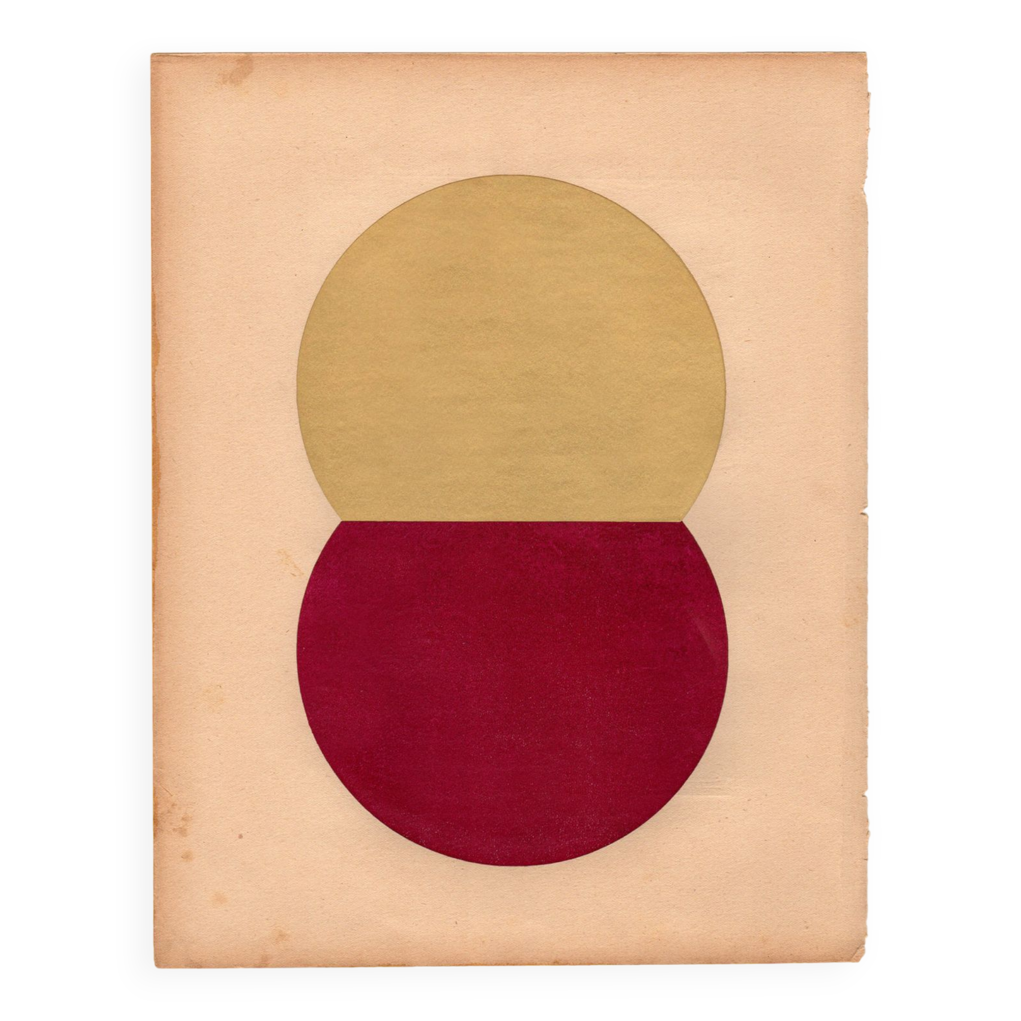 Collage - Loki - H223 - Fushia et Or - Signé Eawy
