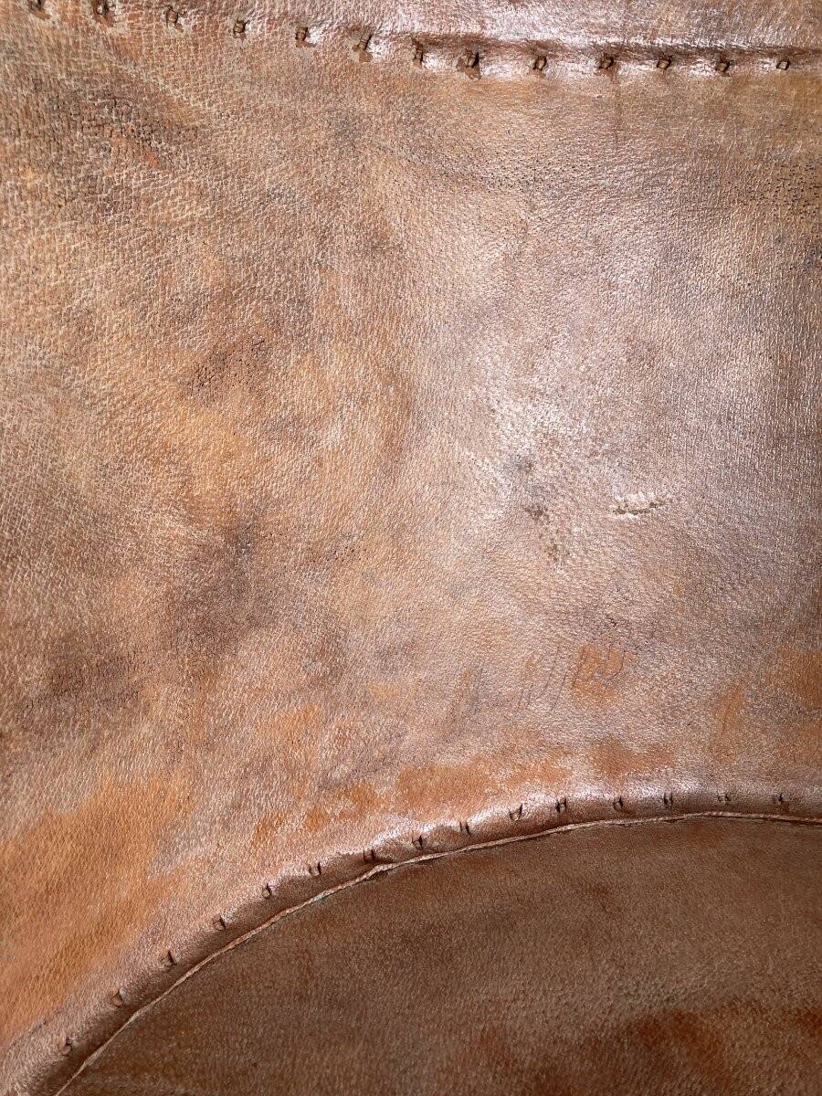 Equipale leather armchair, folk art - Mexico, 1970s