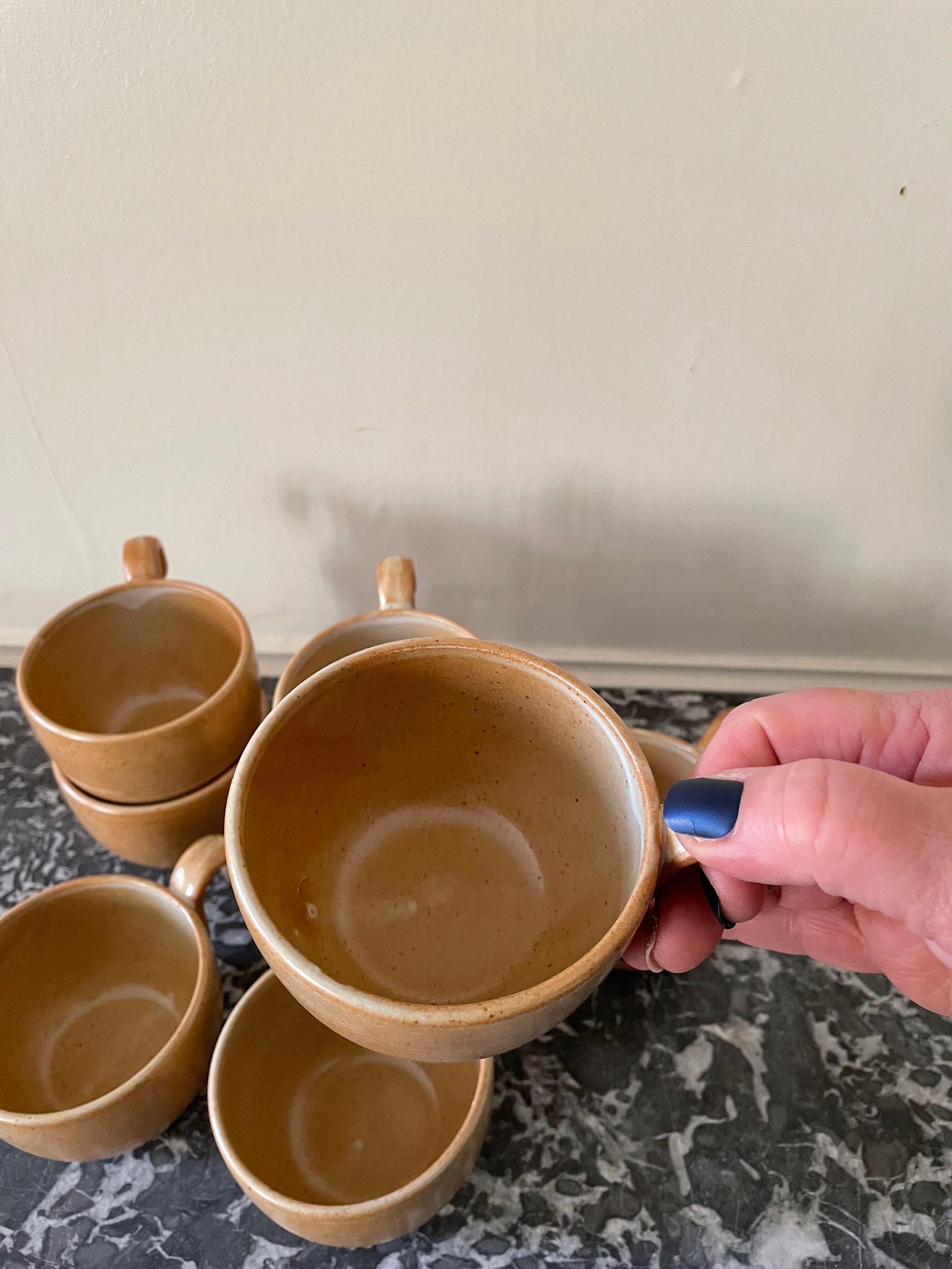 Tasses à thé grès Village France CNP