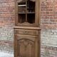 Bleached Oak Corner Display Cabinet – French 2-Piece Cabinet