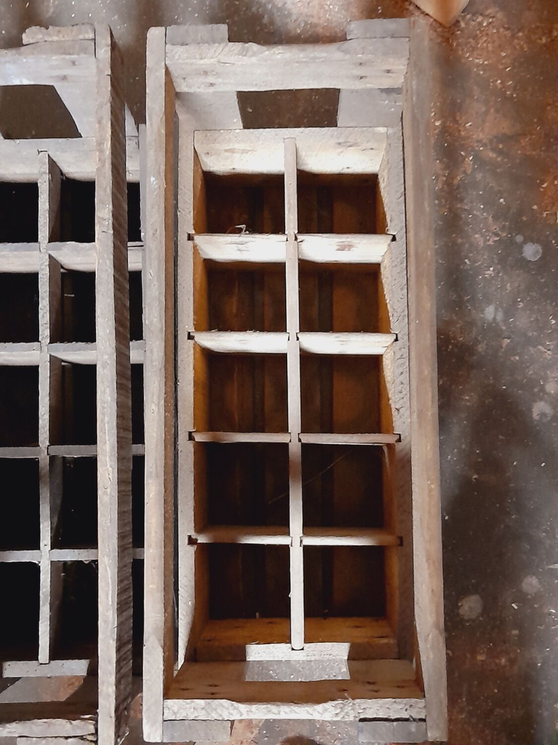 Wooden bottle rack