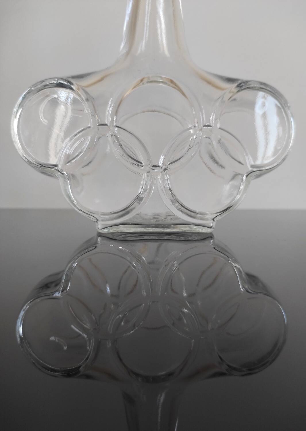 Vintage "Olympic Games" Glass Bottle / Carafe