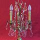 Pair of crystal tassels with bronze frame
