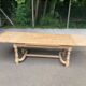 Extendable farmhouse dining table, renovated in raw wood, 270cm