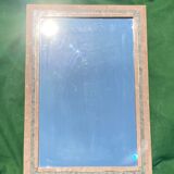 Tessellated red coral stone mirror by Maitland Smith 1970s 75x110cm