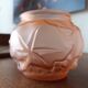 Art Deco pink glass paste ball vase