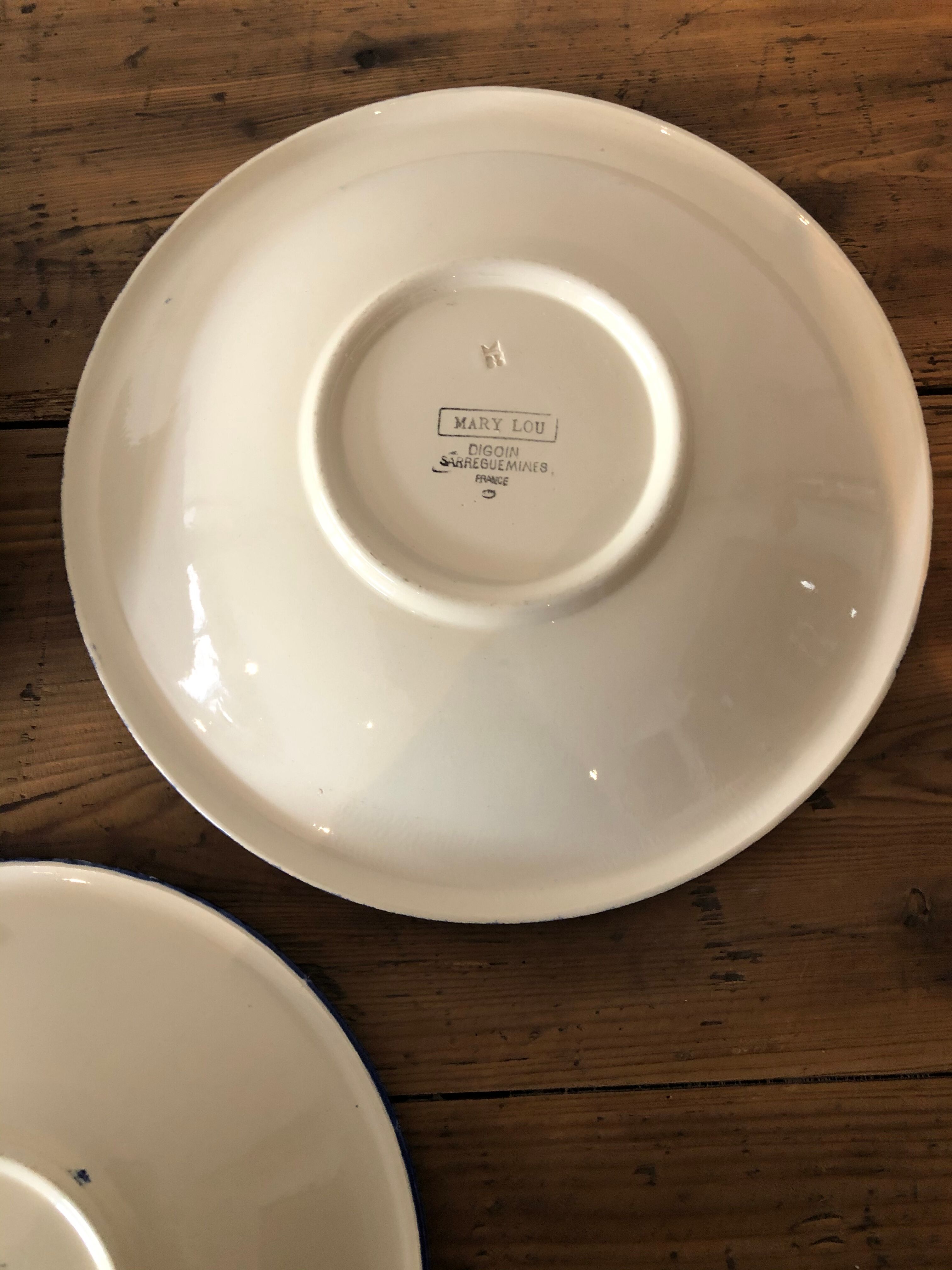 3-course vintage service, Digoin Sarreguemines
