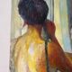 "The earring" oil on canvas signed Patrice Landauer