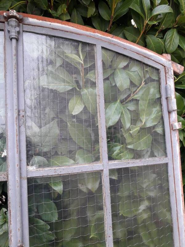 Window L107xH174 industrial curved metal glass roof frame reinforced glass