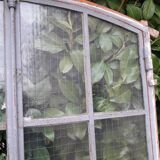 Window L107xH174 industrial curved metal glass roof frame reinforced glass