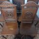 Set of 6 Art Deco oak chairs