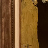 Oil on canvas - portrait of an elegant