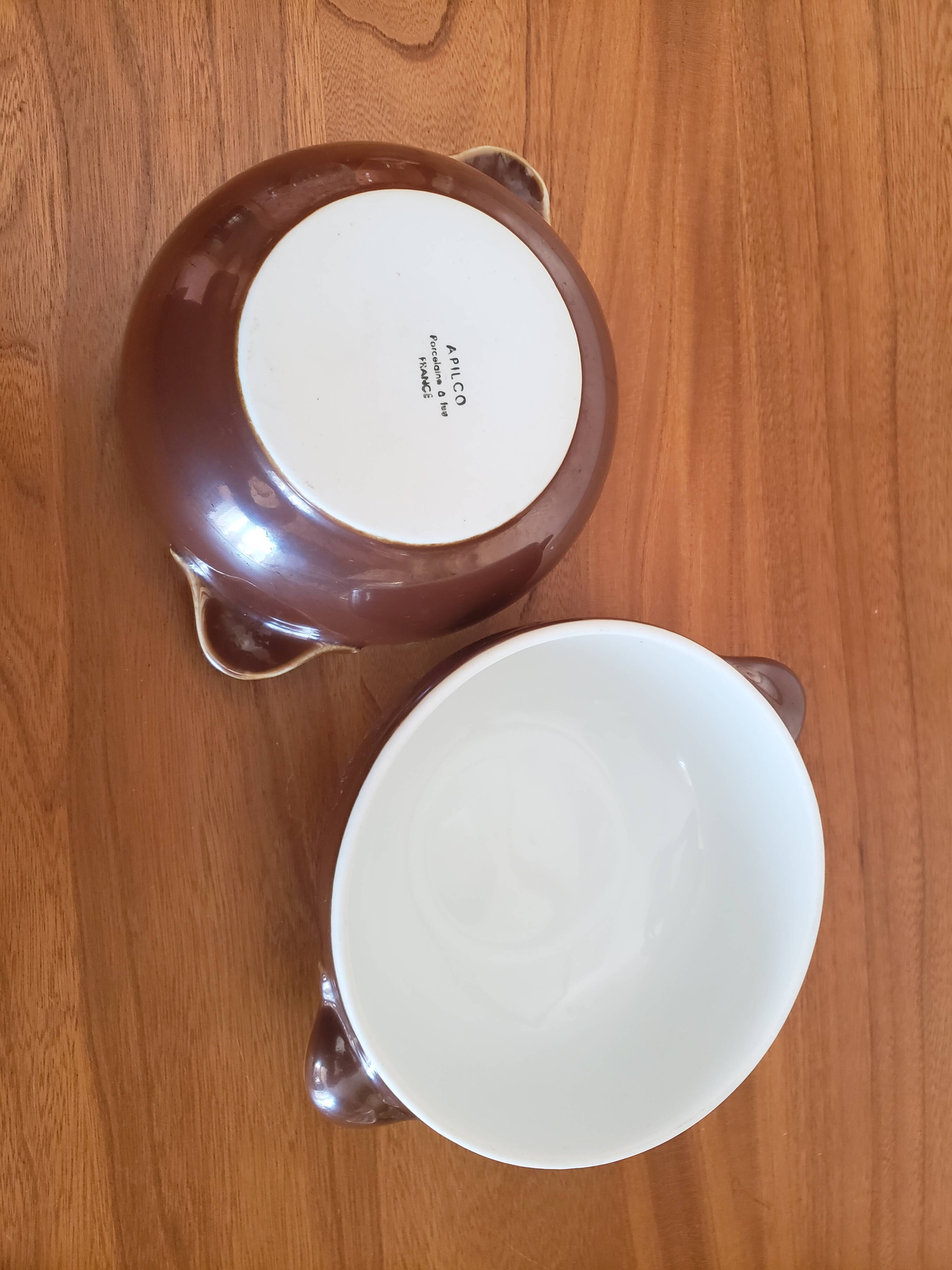 Set of 2 vintage Apilco bowls