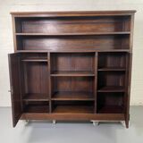 Large vintage wooden bookcase