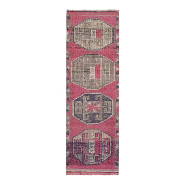 Tapis vintage turc en laine et coton noué à la main, années 1970