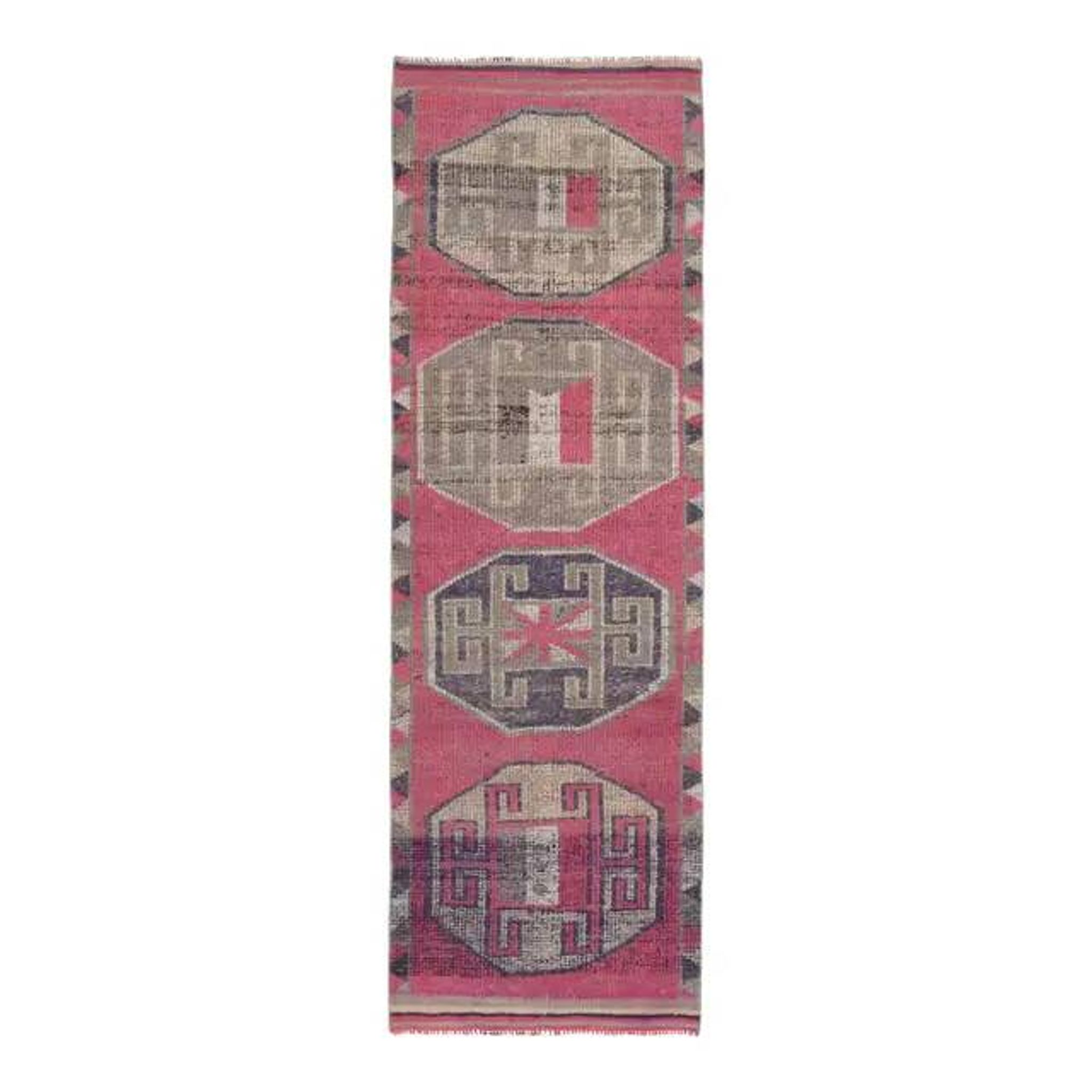 Tapis vintage turc en laine et coton noué à la main, années 1970