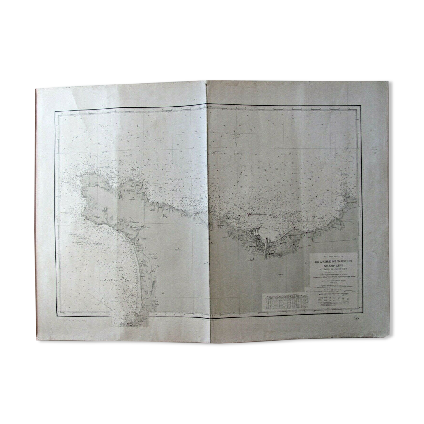 Nautical map - From the cove of Vauville to Cap Lévi - Cherbourg - Cotentin