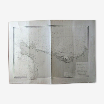 Nautical map - From the cove of Vauville to Cap Lévi - Cherbourg - Cotentin