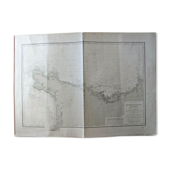 Carte marine - De l'anse de Vauville au Cap Lévi - Cherbourg - Cotentin