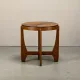 Dutch Art Deco Modernist Amsterdam School side table in Oak
