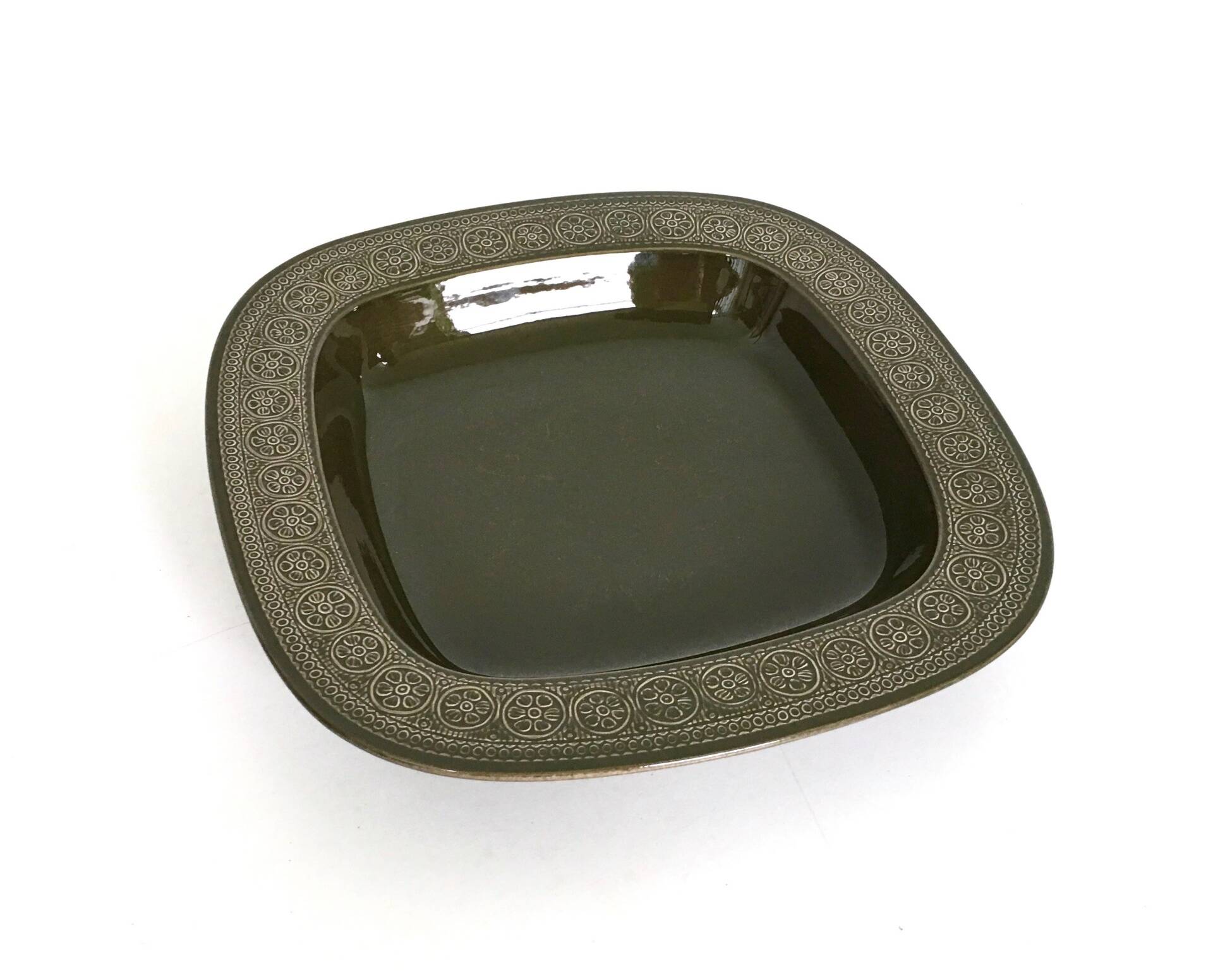 Five-Piece Black Earthenware Serving Set by Antonia Campi, Italy