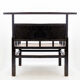 Pair of "meditation" chairs in lacquered wood and rattan - Japan, early 20th century