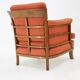 1930s art deco armchair with tabouret, czechoslovakia