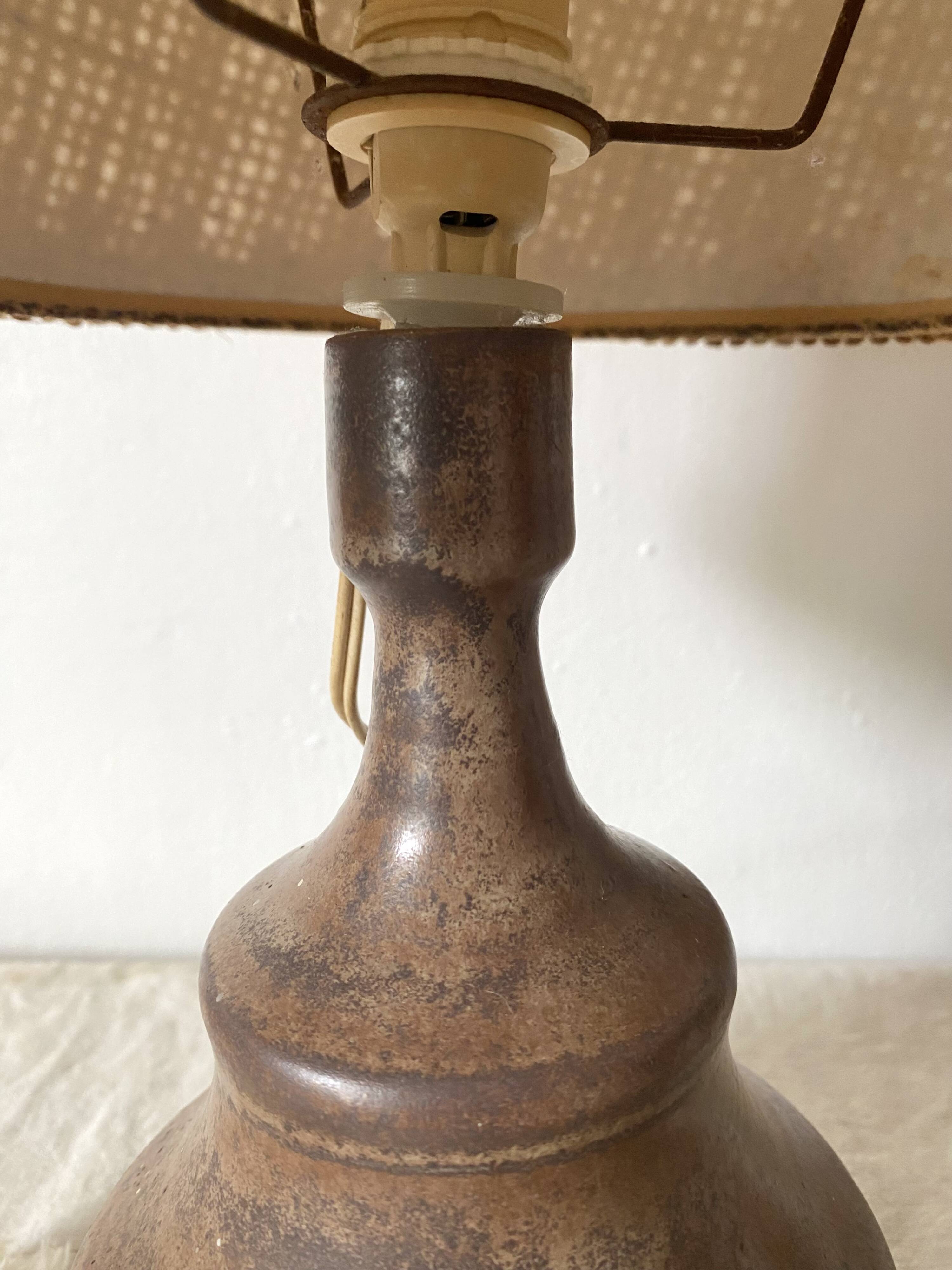 70s stoneware ceramic floor lamp, 42 cm