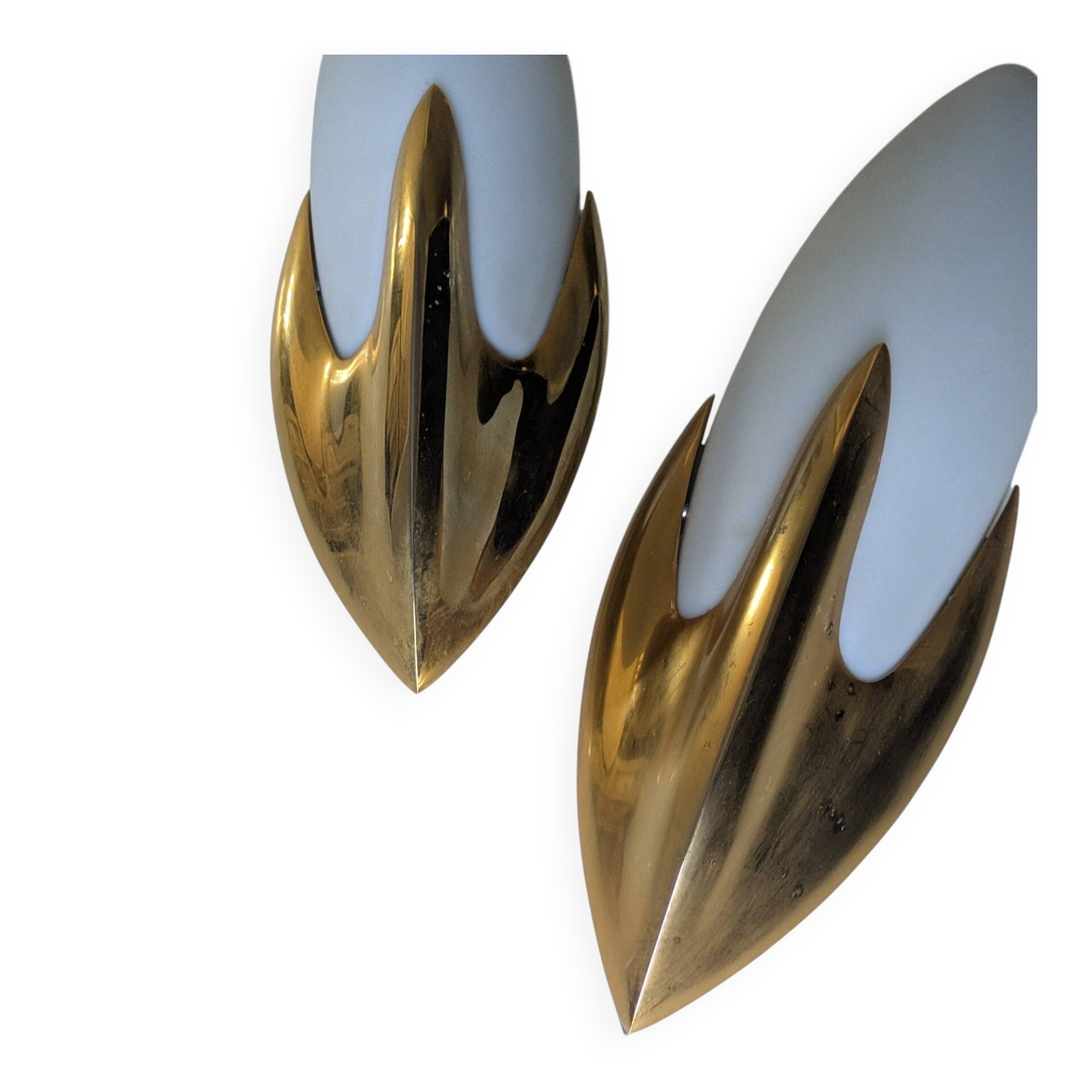 Paire d' appliques Space Age 70'