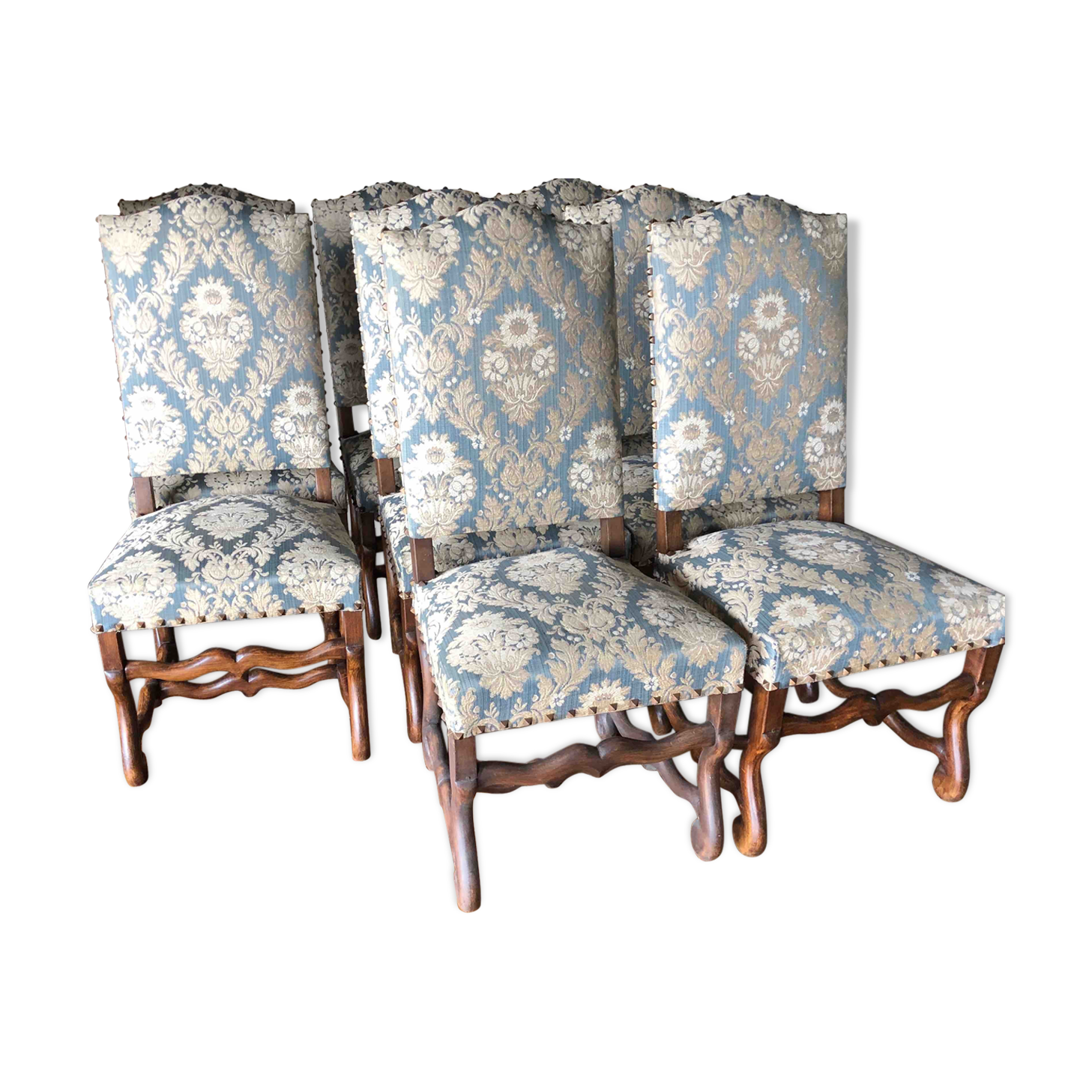 Set of 8 chairs style Louis XV