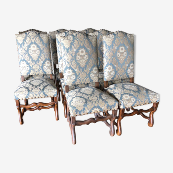 Set of 8 chairs style Louis XV