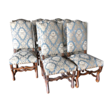 Set of 8 chairs style Louis XV