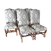 Set of 8 chairs style Louis XV