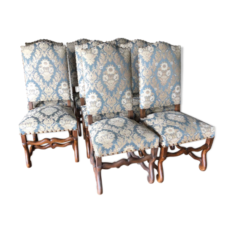 Set of 8 chairs style Louis XV