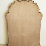 Antique mirror with rococo-style pareclose, in gilded wood, 19th century