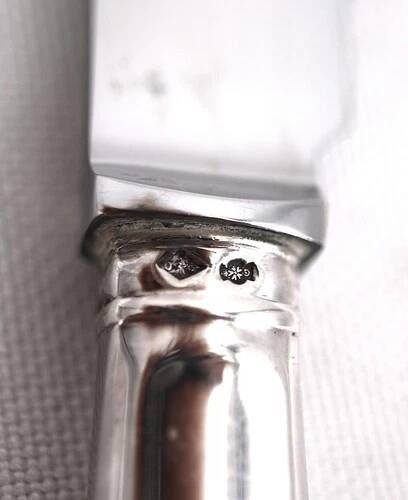 Cardeilhac, Christofle, 12 cheese knives, dessert, Minerva silver, Uniplat.