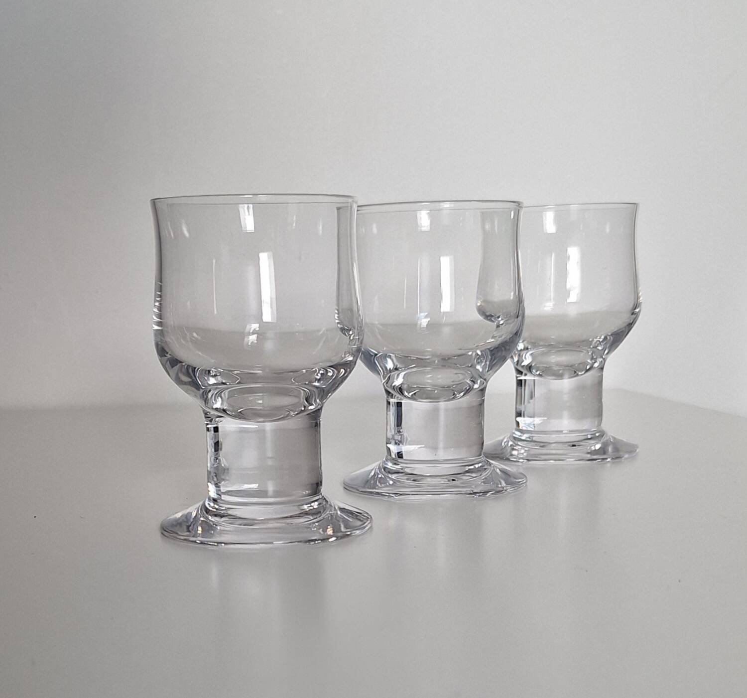 Thick vintage footed glasses