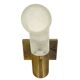 Brass and Pulegoso Glass Wall Lamp attributed to Aldo Nason for Mazzega 1960s