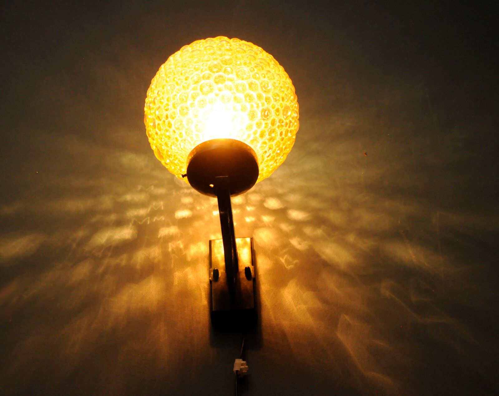 Bubble Glass Wall Lamps, Denmark 1960s, Set of 2