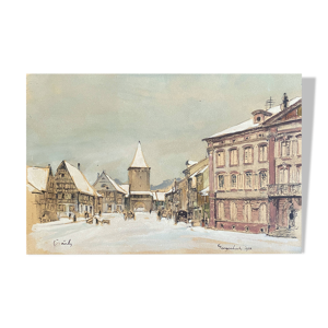 Tableau Aquarelle ''Gengenbach''