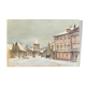Watercolor painting "Gengenbach" in 1942 Germany signed Greinke (?)