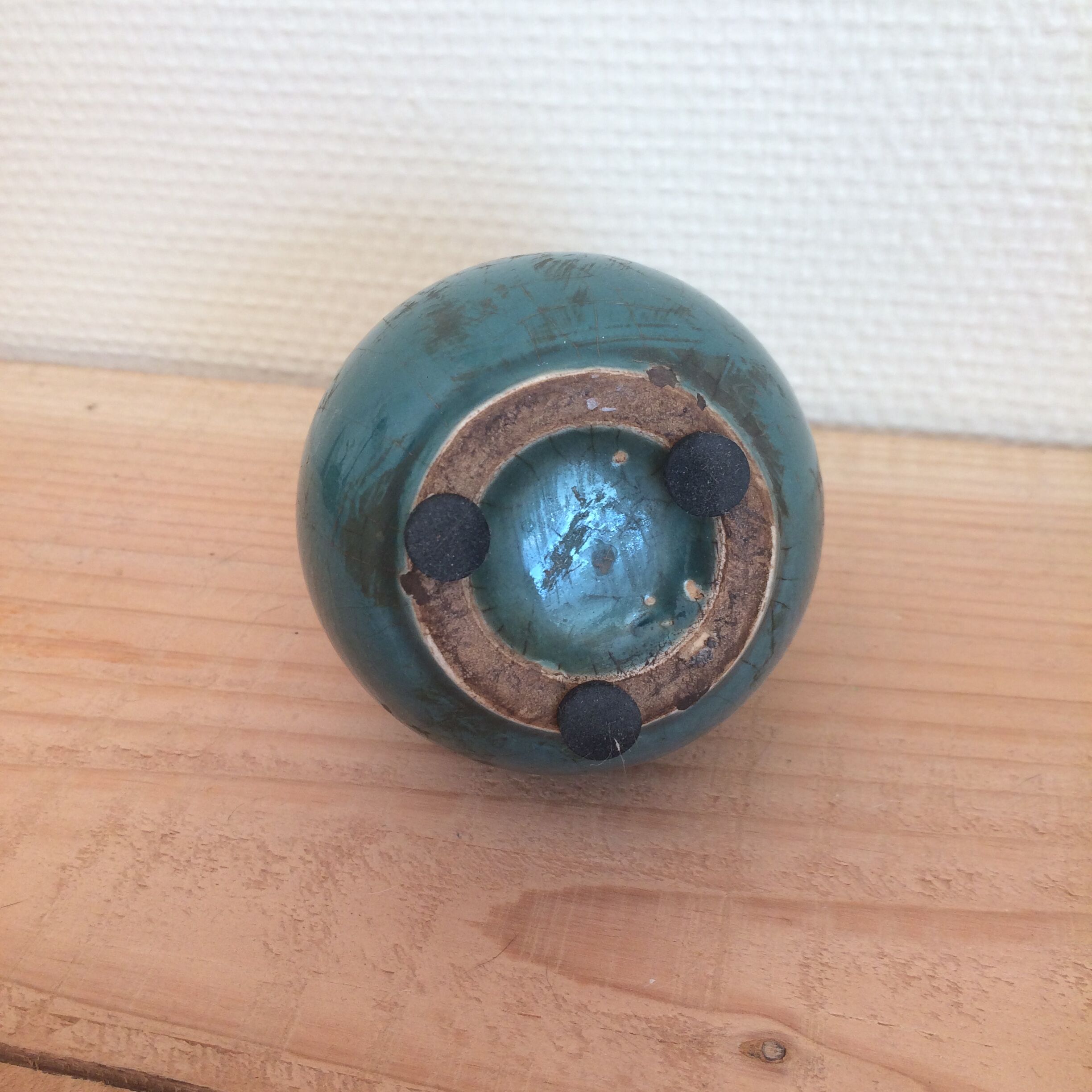 Vintage-style blue ceramic vase
